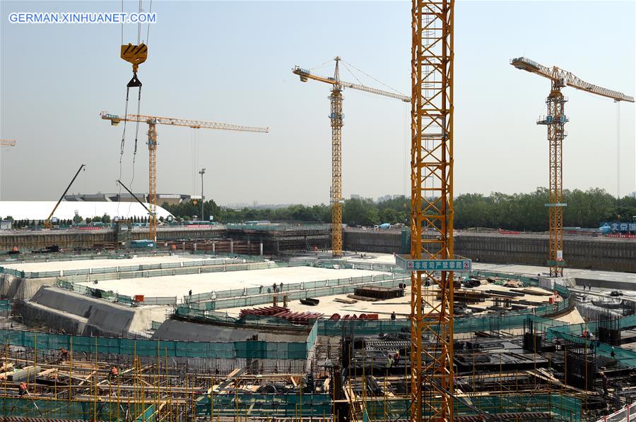 (SP)CHINA-BEIJING-WINTER OLYMPICS-NATIONAL SPEED SKATING OVAL-CONSTRUCTION