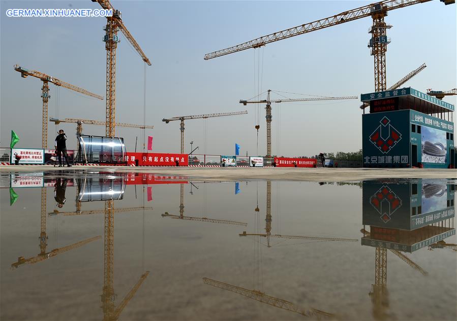 (SP)CHINA-BEIJING-WINTER OLYMPICS-NATIONAL SPEED SKATING OVAL-CONSTRUCTION