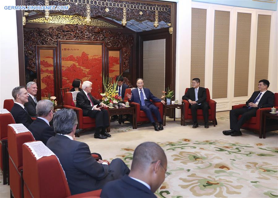 CHINA-BEIJING-WANG QISHAN-U.S. REPRESENTATIVES-MEETING (CN)