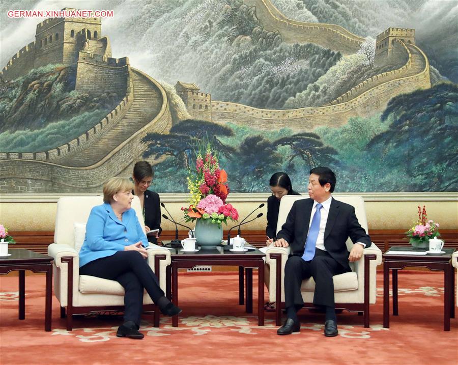CHINA-BEIJING-GERMANY-LI ZHANSHU-MERKEL-MEETING (CN)
