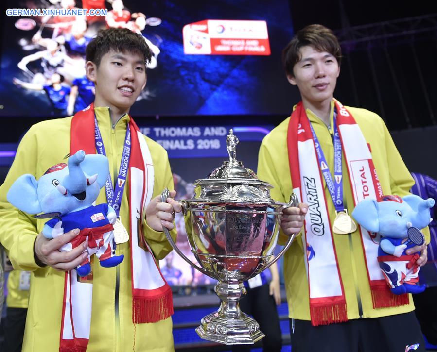 (SP)THAILAND-BANGKOK-BADMINTON-THOMAS CUP-FINAL