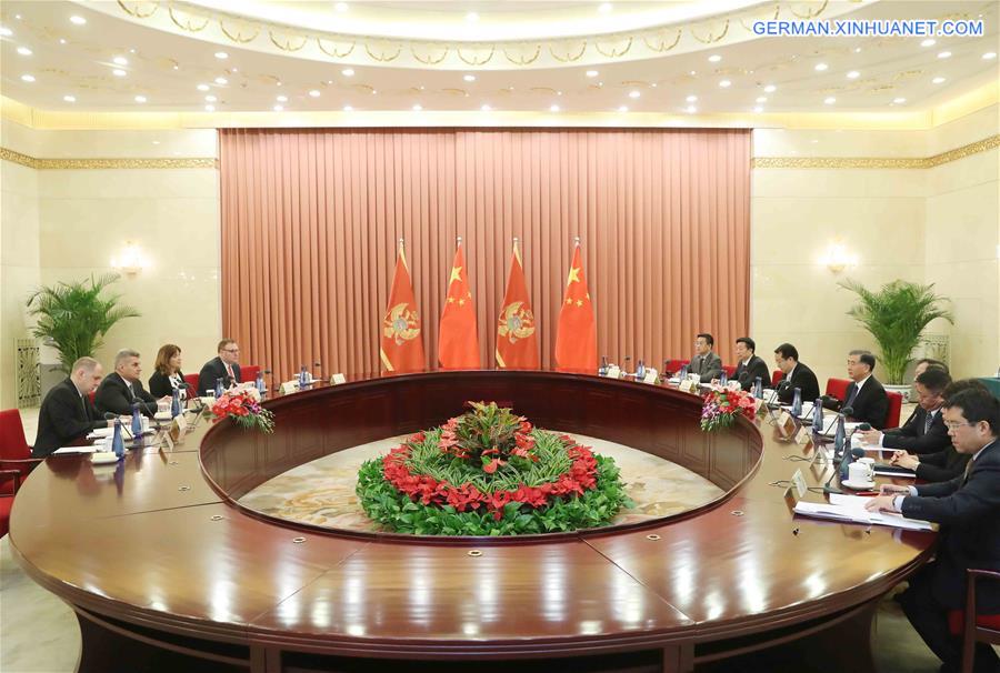 CHINA-BEIJING-WANG YANG-MONTENEGRO-MEETING (CN)