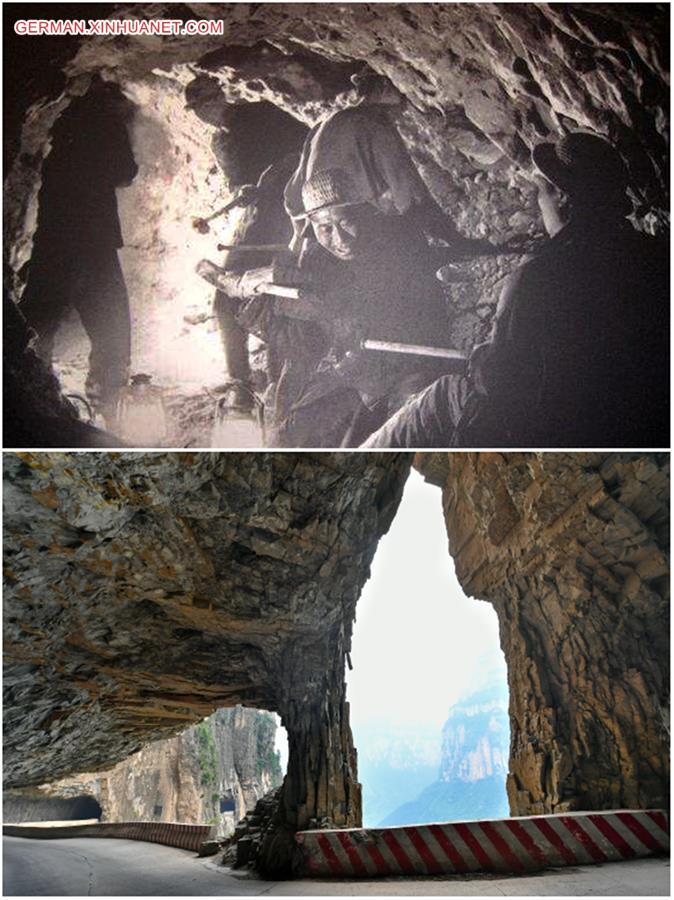 CHINA-SHANXI-SHENLONGWAN VILLAGE-CLIFF ROAD (CN)
