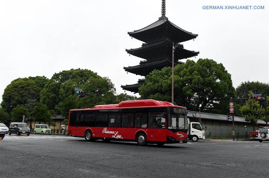 BYDElektrobus dient in Kyoto von Japan Xinhua