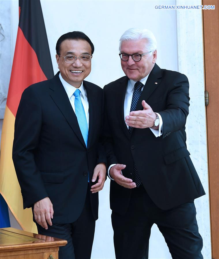 CHINA-GERMANY-BERLIN-LI KEQIANG-STEINMEIER-MEETING