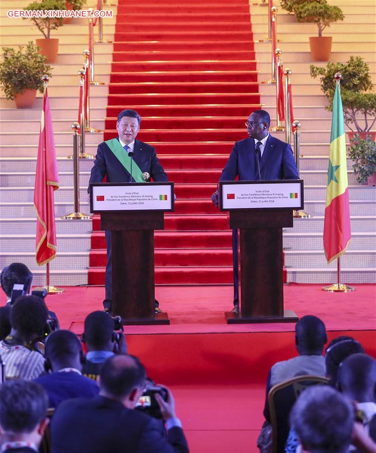 SENEGAL-CHINA-XI JINPING-MACKY SALL-TALKS 