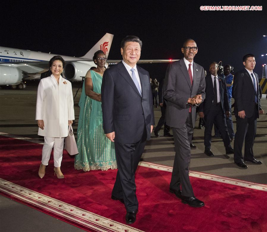 RWANDA-CHINA-XI JINPING-ARRIVAL