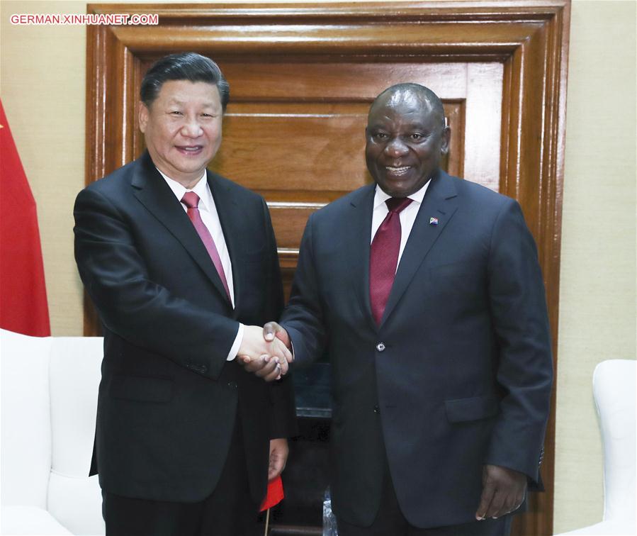 SOUTH AFRICA-PRETORIA-CHINA-XI JINPING-CYRIL RAMAPHOSA-TALKS