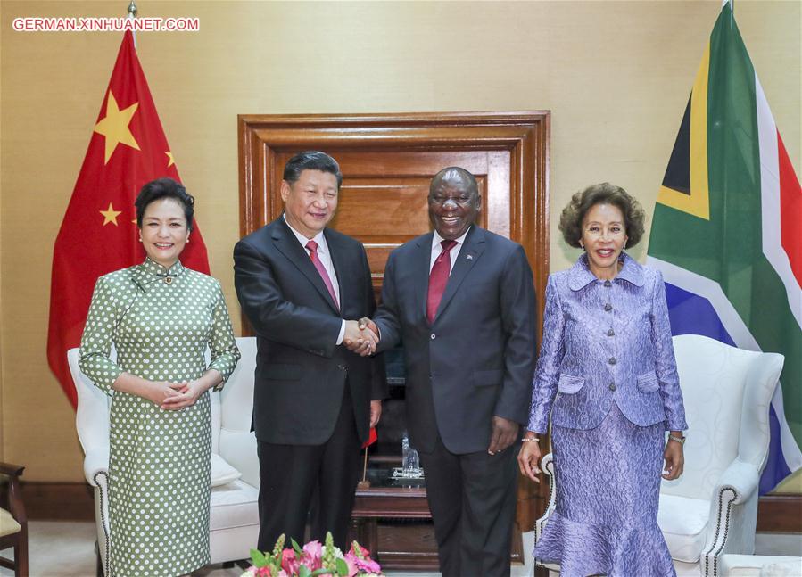 SOUTH AFRICA-PRETORIA-CHINA-XI JINPING-CYRIL RAMAPHOSA-TALKS