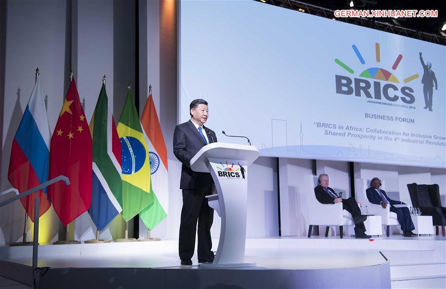 SOUTH AFRICA-JOHANNESBURG-XI JINPING-BRICS BUSINESS FORUM 