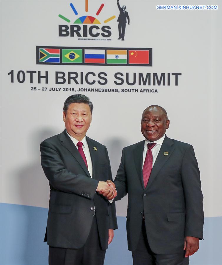SOUTH AFRICA-JOHANNESBURG-CHINA-XI JINPING-BRICS-SUMMIT