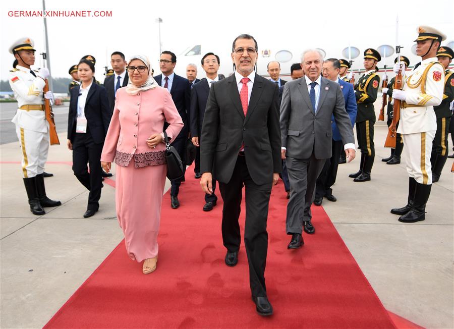 CHINA-BEIJING-MOROCCAN PM-ARRIVAL (CN)