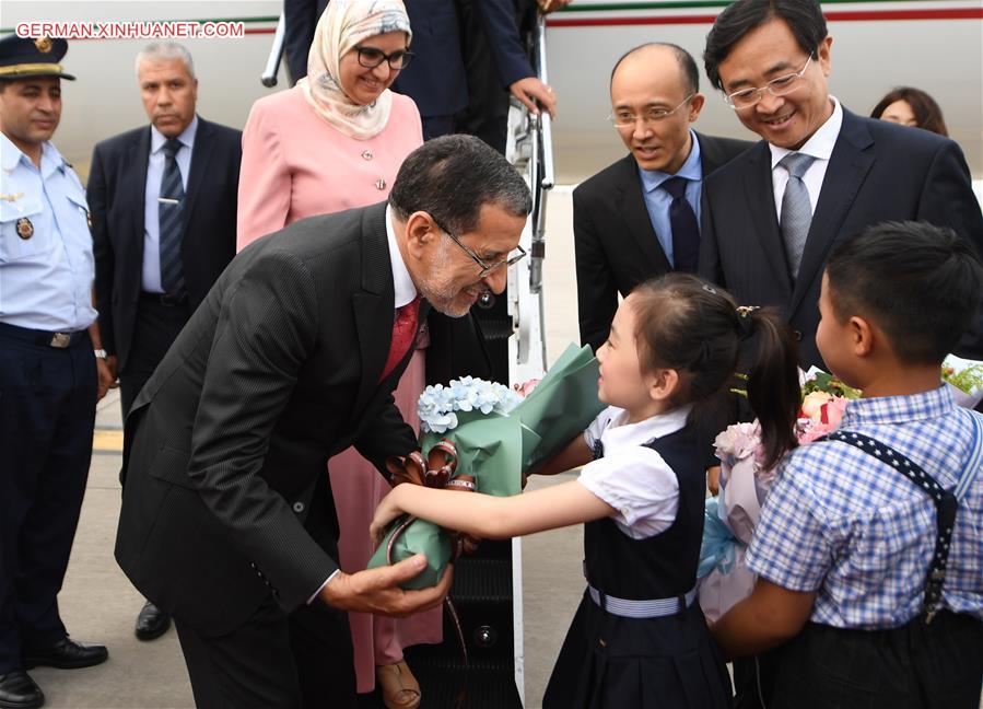 CHINA-BEIJING-MOROCCAN PM-ARRIVAL (CN)