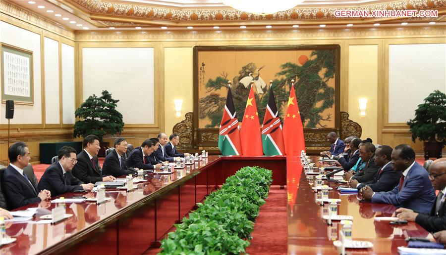 CHINA-BEIJING-XI JINPING-KENYAN PRESIDENT-MEETING (CN)