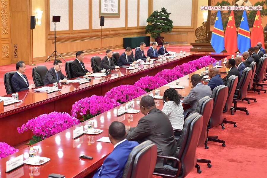 CHINA-BEIJING-XI JINPING-DR CONGO'S PM-MEETING (CN)