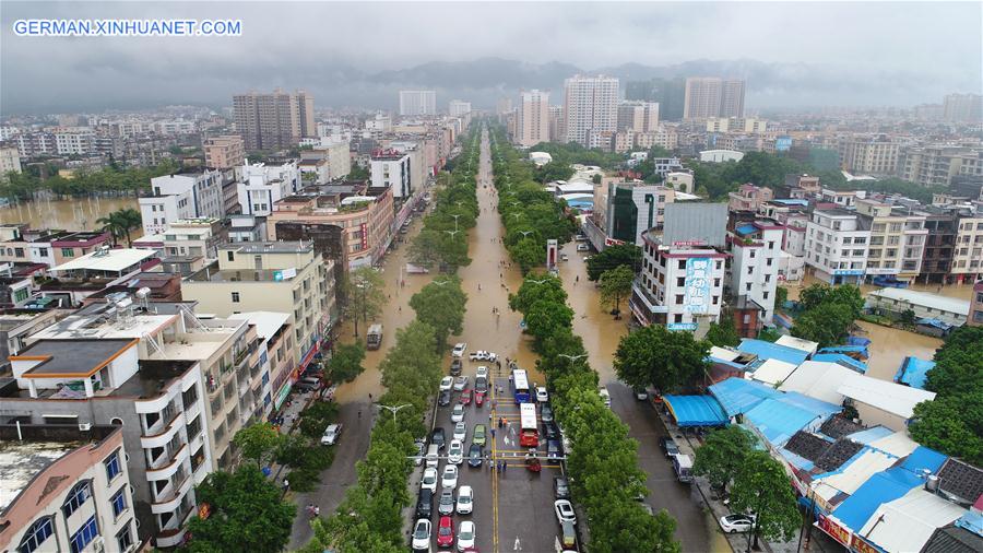 CHINA-GUANGDONG-YANGCHUN-TYPHOON MANGKHUT-FLOOD (CN)
