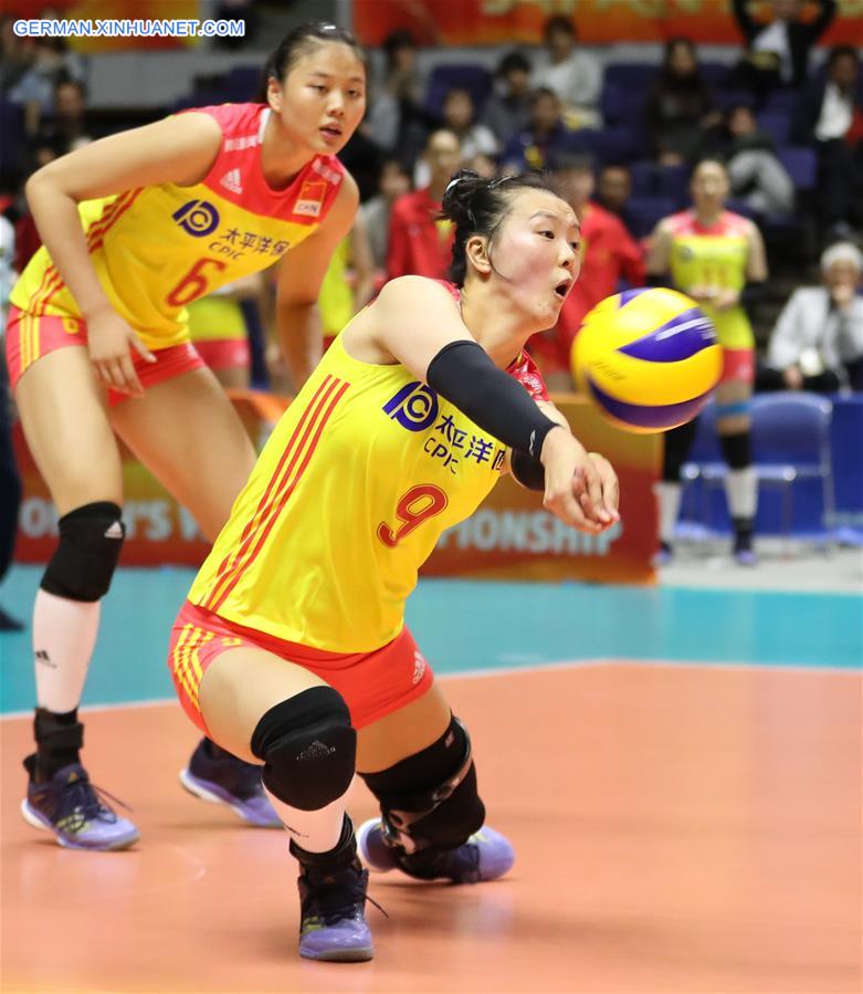(SP)JAPAN-SAPPORO-VOLLEYBALL-WOMEN'S WORLD CHAMPIONSHIP-CHINA VS TURKEY