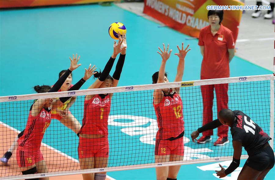 (SP)JAPAN-SAPPORO-VOLLEYBALL-WOMEN'S WORLD CHAMPIONSHIP-CHINA VS CANADA