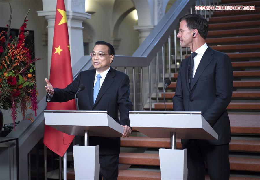 THE NETHERLANDS-THE HAGUE-CHINA-LI KEQIANG-DUTCH PM-MEETING