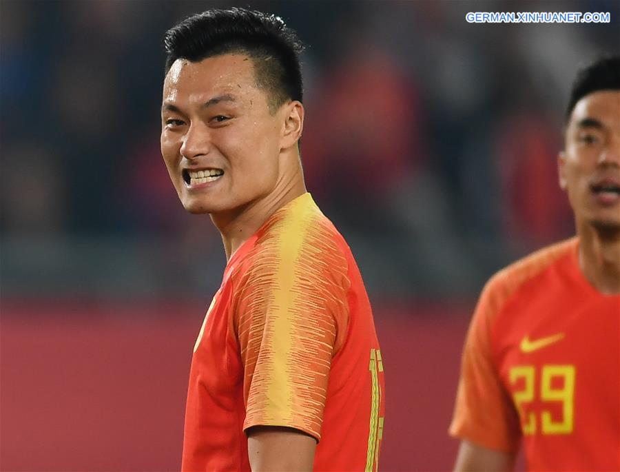 (SP)CHINA-NANJING-FOOTBALL-CFA TEAM CHINA INT'L FOOTBALL MATCH 2018 (CN)