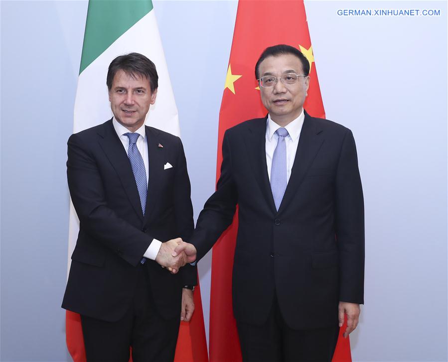 BELGIUM-CHINA-LI KEQIANG-ITALIAN PM-MEETING (CN)