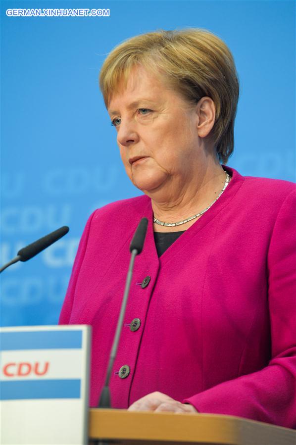 GERMANY-BERLIN-MERKEL-CDU-PRESS CONFERENCE