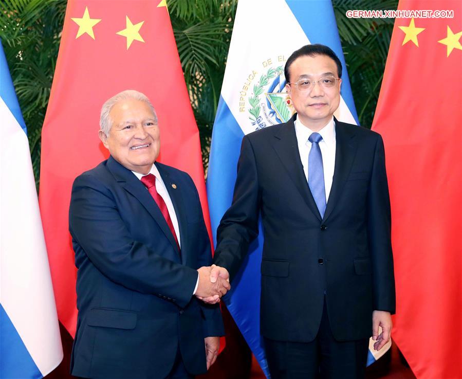 CHINA-BEIJING-LI KEQIANG-EL SALVADOR PRESIDENT-MEETING (CN)