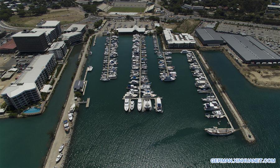 PAPUA NEW GUINEA-PORT MORESBY-APEC-AERIAL VIEW