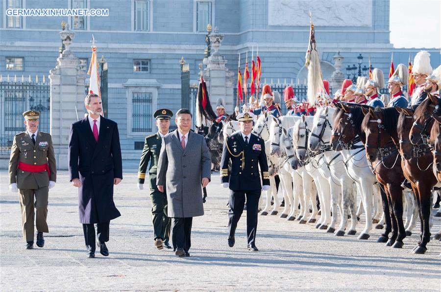 SPAIN-MADRID-XI JINPING-KING-WELCOME CEREMONY