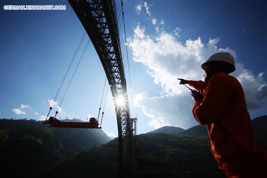 CHINA-YUNNAN-NUJIANG RIVER-RAILWAY ARCH BRIDGE(CN)  