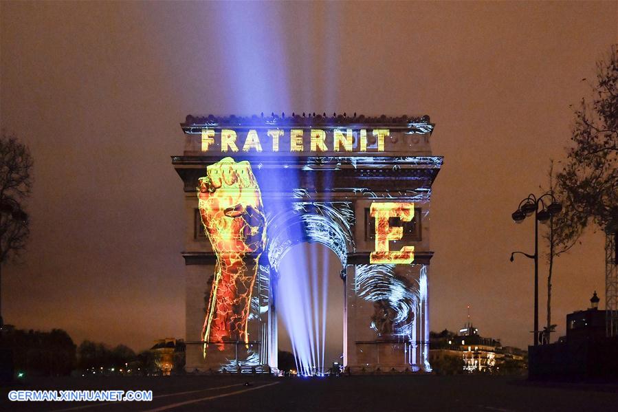 FRANCE-PARIS-NEW YEAR-TRIUMPHAL ARCH-PROJECTION AND FIREWORK SHOW