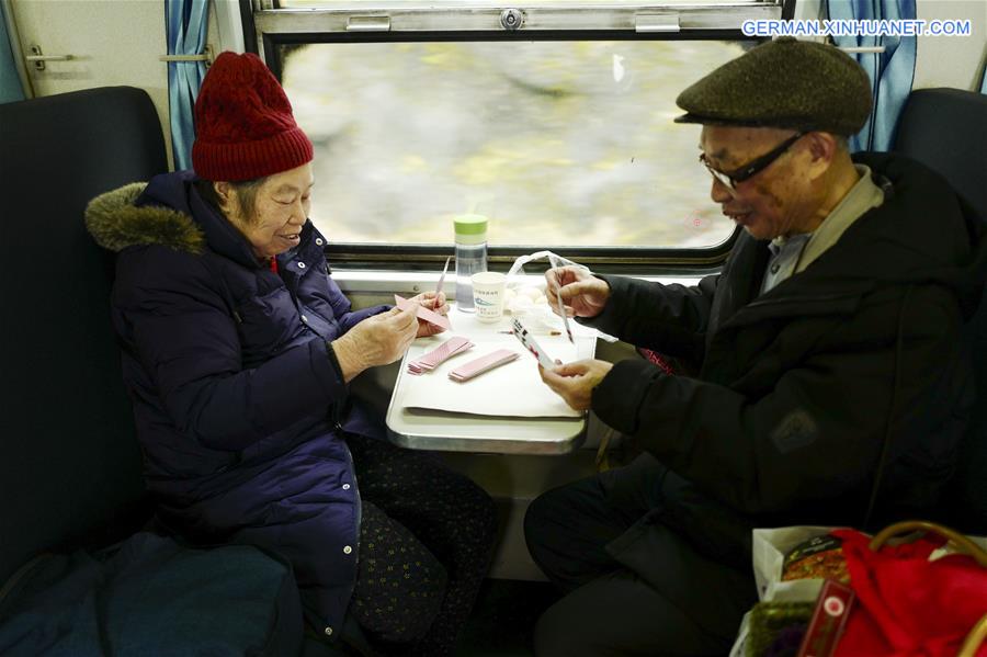 CHINA-SPRING FESTIVAL-TRAVEL RUSH-GREEN TRAIN (CN)