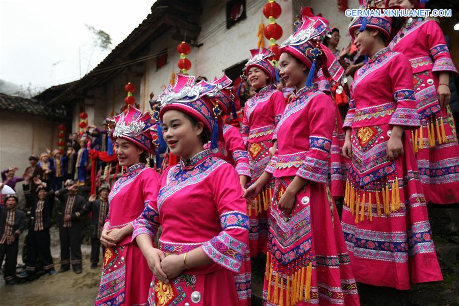 #CHINA-GUANGXI-LUOCHENG-MULAO ETHNIC GROUP-TRADITIONAL WEDDING (CN)