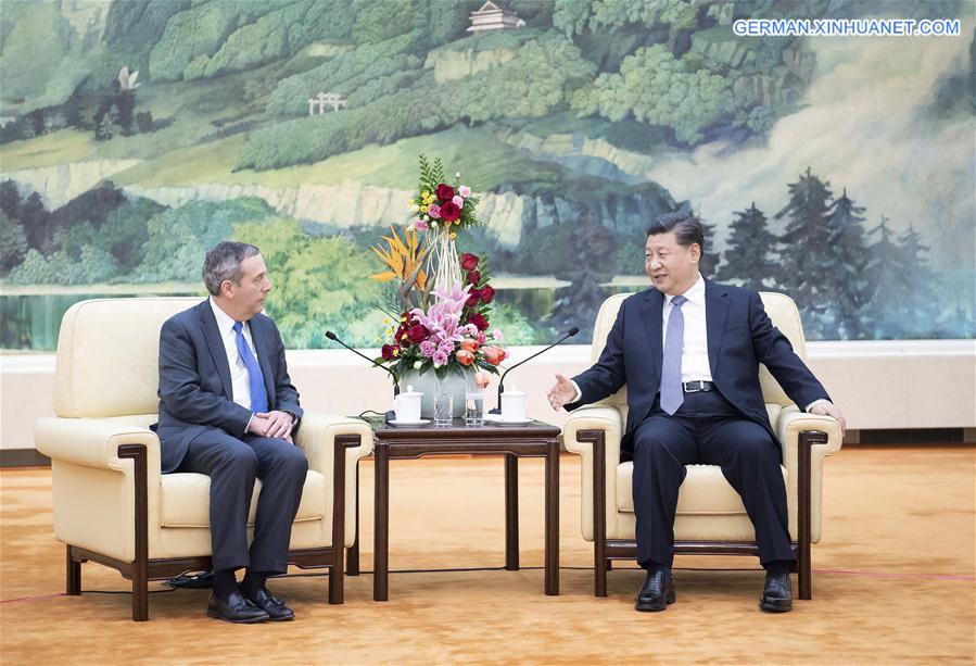 CHINA-BEIJING-XI JINPING-HARVARD PRESIDENT-MEETING (CN)