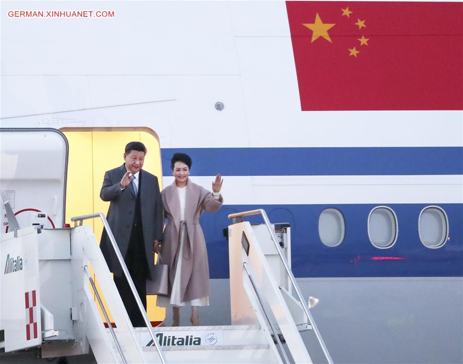 ITALY-ROME-XI JINPING-ARRIVAL