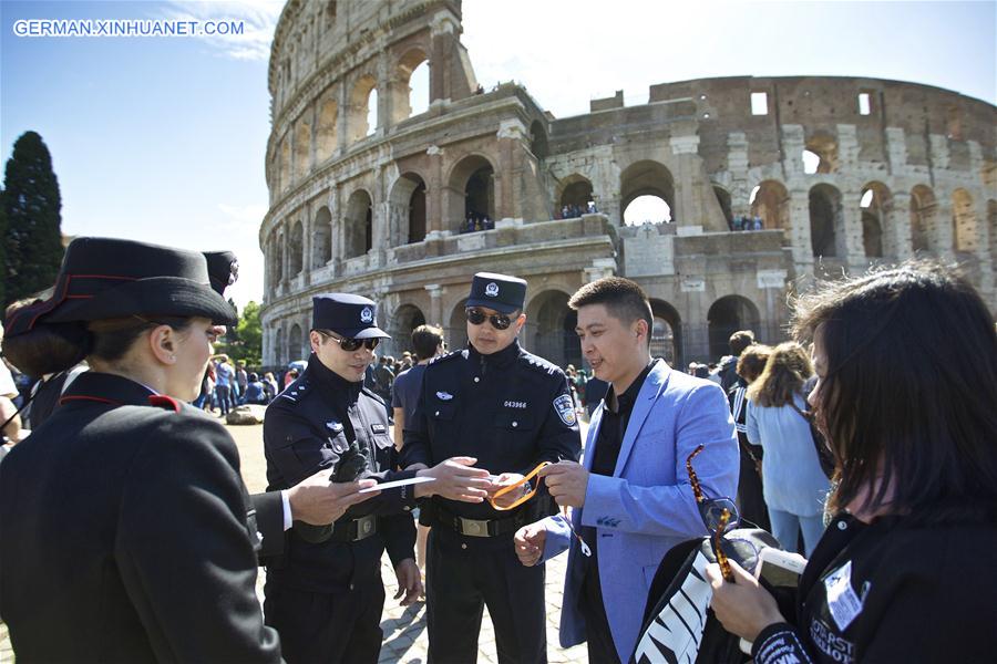 CHINA-ITALY-POLICE-JOINT PATROL