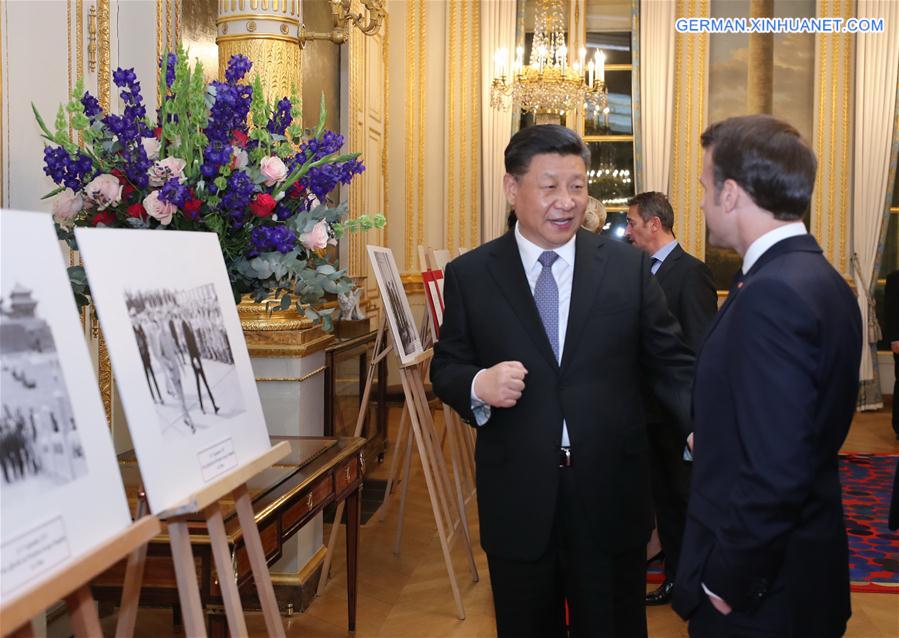 FRANCE-PARIS-CHINA-XI JINPING-MACRON-EXHIBITION