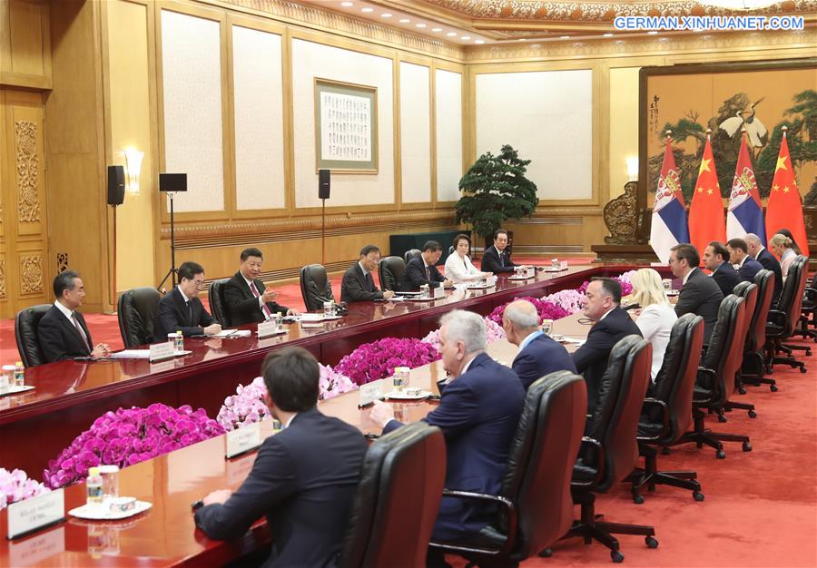 (BRF)CHINA-BEIJING-XI JINPING-SERBIAN PRESIDENT-MEETING (CN)