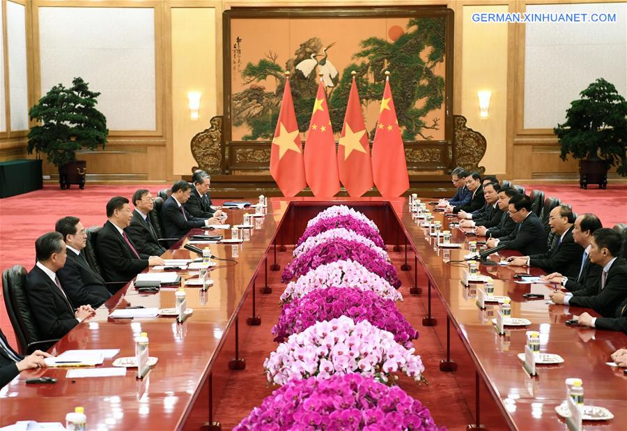 (BRF)CHINA-BEIJING-XI JINPING-VIETNAMESE PM-MEETING (CN)