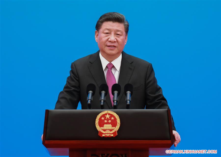(BRF)CHINA-BEIJING-BELT AND ROAD FORUM-LEADERS' ROUNDTABLE-XI JINPING-PRESS CONFERENCE (CN)