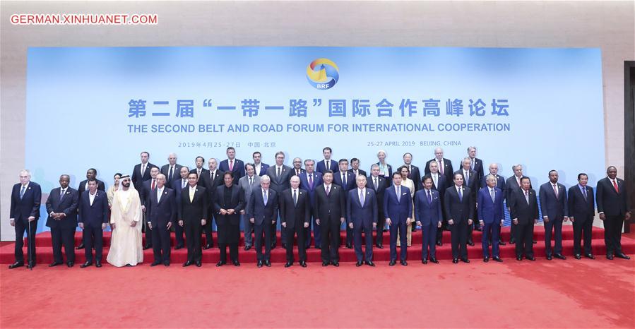 (BRF)CHINA-BEIJING-BELT AND ROAD FORUM-LEADERS' ROUNDTABLE-GROUP PHOTO (CN)