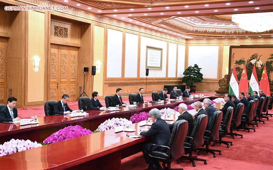CHINA-BEIJING-XI JINPING-TAJIK PRESIDENT-MEETING (CN)