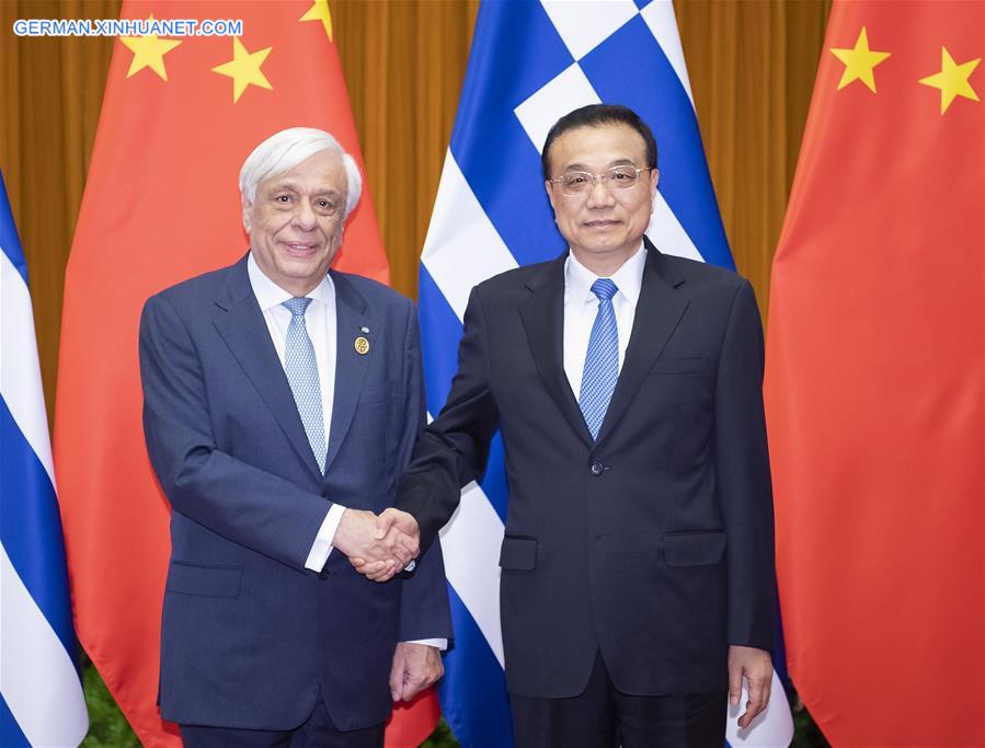 CHINA-BEIJING-LI KEQIANG-GREEK PRESIDENT-MEETING (CN)