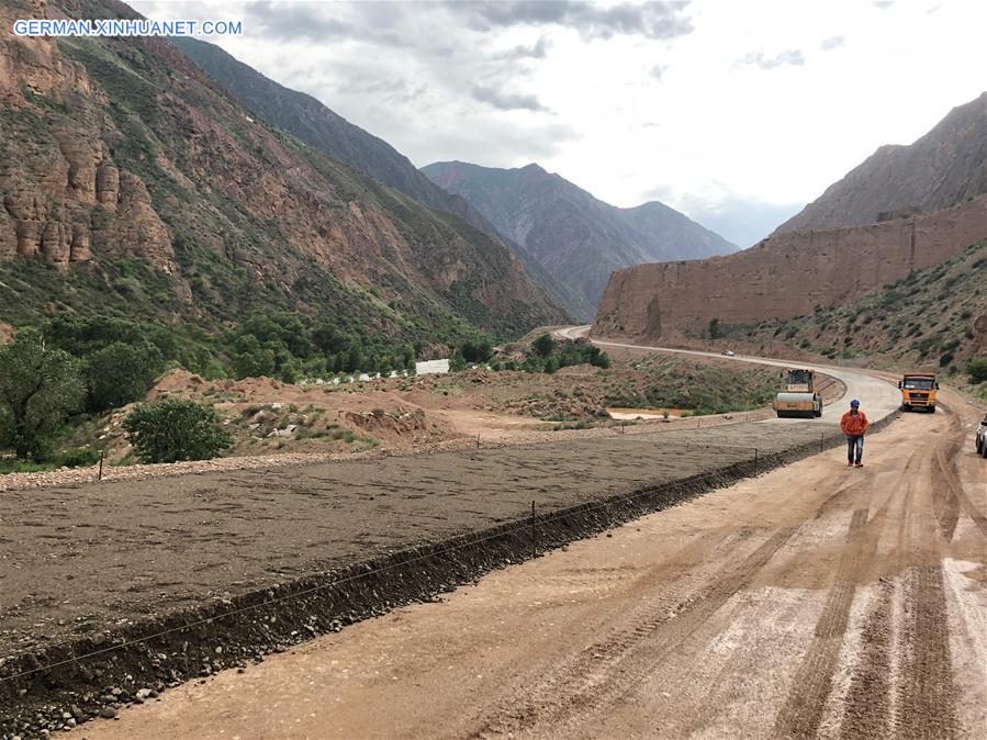 KYRGYZSTAN-JALAL-ABAD-CHINA-CONSTRUCTION-ROAD