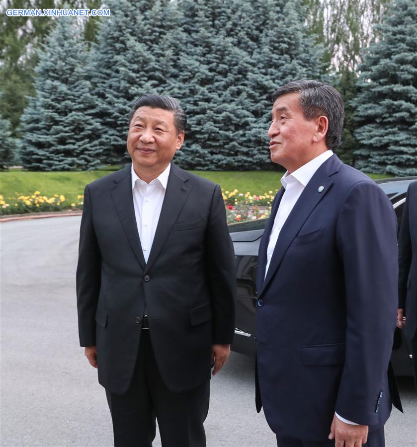 KYRGYZSTAN-BISHKEK-CHINA-PRESIDENTS-MEETING