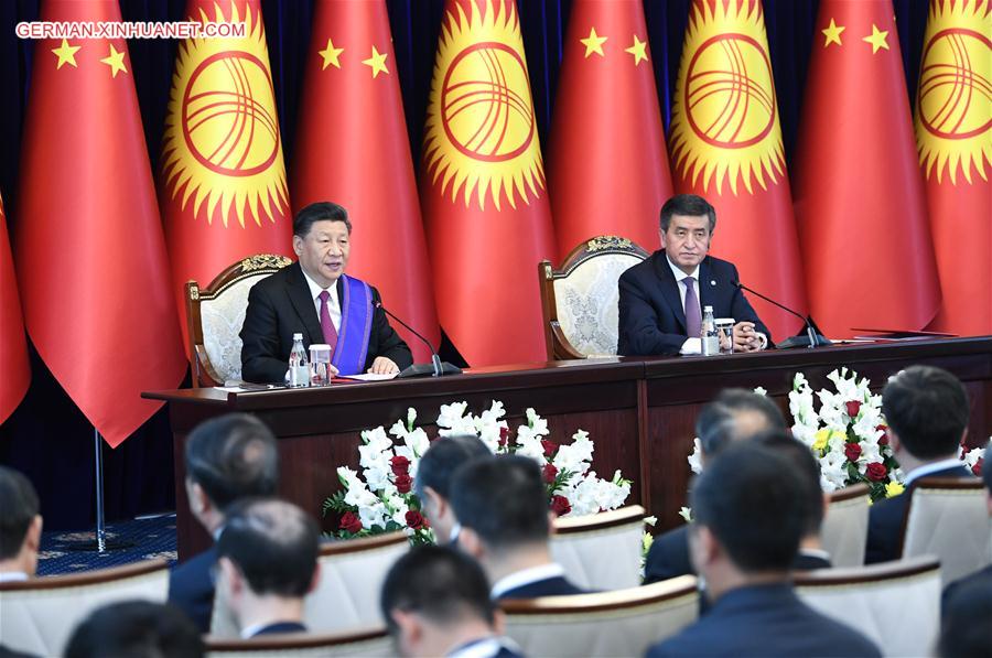 KYRGYZSTAN-BISHKEK-CHINA-PRESIDENTS-TALKS