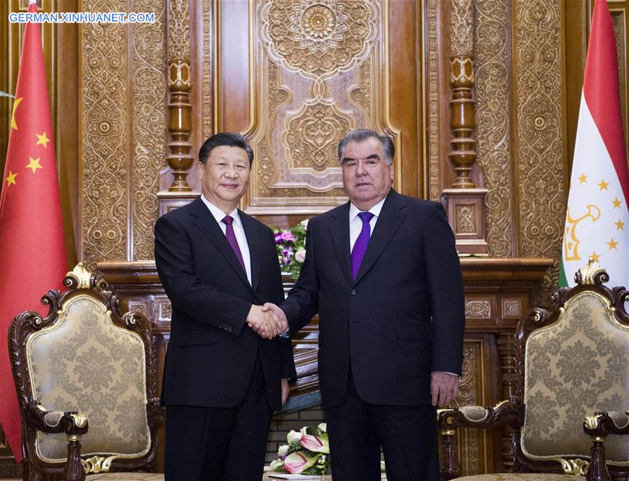 TAJIKISTAN-DUSHANBE-CHINA-PRESIDENTS-TALKS