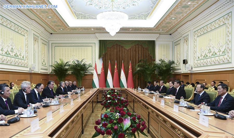 TAJIKISTAN-DUSHANBE-CHINA-PRESIDENTS-TALKS