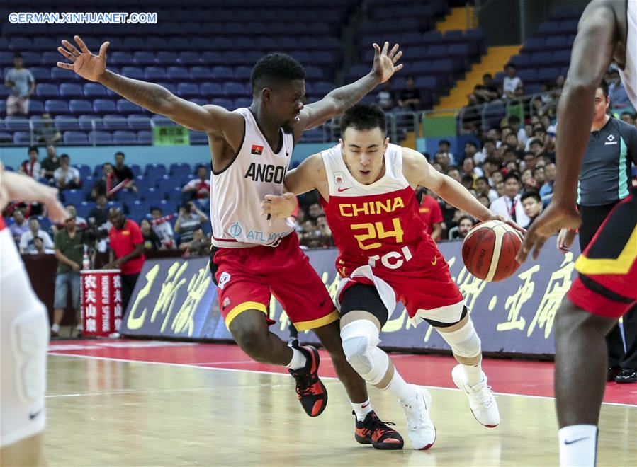 (SP)CHINA-KUNSHAN-INTERNATIONAL MEN'S BASKETBALL CHANLLENGE-CHINA VS ANGOLA(CN)