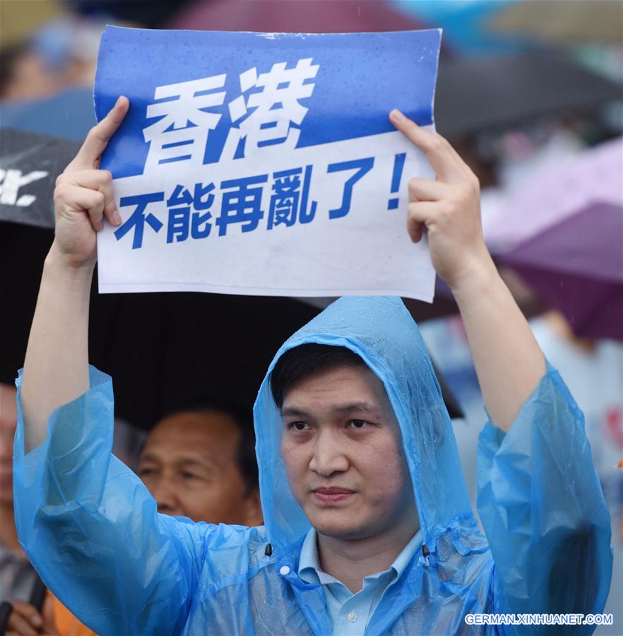 CHINA-HONG KONG-OPPOSITION TO VIOLENCE-RALLY (CN)